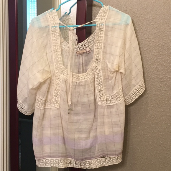 Anthropologie checked blouse size 6 - Picture 2 of 5